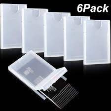 A good promotional card case is like money in your pocket. 6 Pack Plastic Business Card Holder Clear Pocket Business Card Case Slim Business Card Wallet Protable Business Name Card Box For Men And Women Buy Online In Botswana At Botswana Desertcart Com Productid