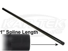 Overall bar length is the distance between the outside faces of your mounts + 1.125″ per side. Speedway Engineering 1 Diameter 48 Spline Solid Sway Bar 32 Long 1 Spline Length Per Side Kartek Off Road