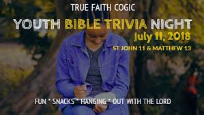 Use these bible trivia for kids. Youth Bible Trivia Night True Faith Church Of God In Christ