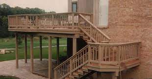 Deck Stair Idea Going Down The Side Of Our House Instead Of Into The Yard Perfect Outdoor Remodel Deck Stairs Building A Deck