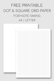Printable Note Taking Paper Dot And Square Grid Grid Paper Printable Printable Graph Paper Printable Notes