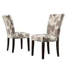 Modhaus Modern Gray Floral Poppy Pattern Fabric Parsons S Https Www Amazon Com Dp B01bgy0sjq R Side Chairs Dining Fabric Dining Chairs Upholstered Seating