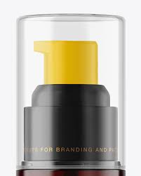 Amber Airless Pump Bottle Mockup In Bottle Mockups On Yellow Images Object Mockups