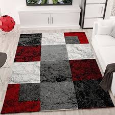 Abmessungen 280 x 80 x 3cm ! Wohnzimmer Teppich Modern Schwarz Rot Grau Marmor Stein Optik Velours Vimoda Masse 120x170 Cm Teppich Design Wohnzimmer Teppich Wohnung Einrichten Dekoration