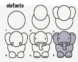 Como dibujar un elefante facil paso a paso para niños y principiantes 3. Aprender A Dibujar Elefante Para Ninos Colorear Dibujos Infantiles