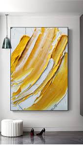 Abstract Yellow White Oil Paint Brush Mixing Splashing Design Textured Stained Variation Acrylic Art Colored Dye Pattern Abstract Art Paintings Acrylics Abstract Art Painting Art Painting Acrylic