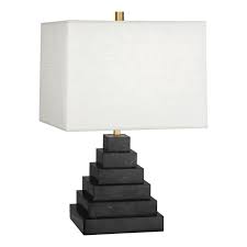 Elemental Elegance Inspired By Mesopotamian Pyramids Known As Ziggurats Our Canaan Pyramid Table Lamp Features Table Lamp Marble Table Lamp Table Lamp Shades