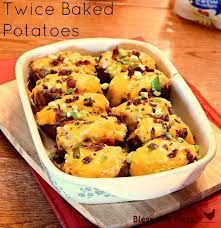 Easy Twice Baked Potatoes Recipe With Bacon Cheese Recipe Recipes Cooking Recipes Food
