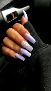 Pastel lilac acrylic nail design #pastelnails we have acrylic nail designs for short and long nails in a matte, glitter, designs with rhinestones. Acrylic Lavender Nails Lavender Acrylic Nails Lavender Acrylic Nails Mauve Nails Lavender Nails Purple Acrylic Nails