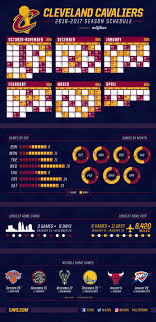 Nba store nba league pass. 2016 17 Schedule Infographic Cleveland Cavaliers