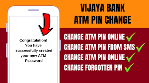 vijaya bank atm debit card pin change on atm how to change vijaya bank atm pin forgot reset