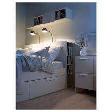 Brimnes Tete De Lit A Rangement Integre Blanc Grand Deux Places Ikea Canada Ikea Headboard Storage Small Bedroom Storage Tiny Bedroom