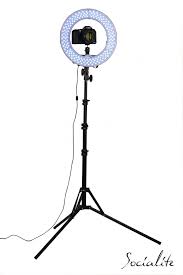 Socialite 12 Led Dimmable Photo Video Ring Light Kit Incl Professional Social Media Photography Studio Light 6ft Stand Remote Heavy Duty Mount For Dslr Camera Fits Iphone 6s Android Smartphones