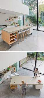 8 Examples Of Kitchens With Movable Islands That Make It Easy To Change The Layout Ikea Kitchen Island Mobile Kitchen Island Kitchen Island Table