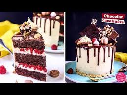 Recette De Drip Cake Chocolat Cacahuete Et Framboise Un Layer Cake Original Et Delicieux En 2020 Cake Chocolat Drip Cakes Recettes De Patisserie