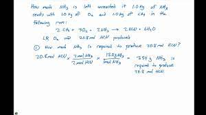 This chemistry video tutorial explains how to find the amount of excess reactant that is left over after the reaction is complete. 3 7 Excess Reactant Remaining Example Problem Youtube