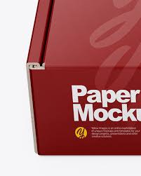 Download Paper Box Mockup Front View In Box Mockups On Yellow Images Object Mockups PSD Mockup Templates