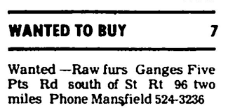 Gosh, you just don't see this anymore. Not sure who this was but I remember  Grandpa buying furs at the store. He would skin them out back ib the shop.  The pelts