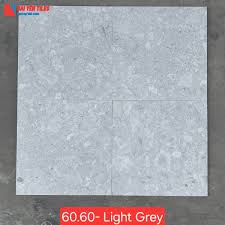 Gạch Tezzarro Ấn Độ 60x60 Mã Terrazzo Light Grey - Gạch Hải Yến