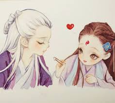 Bai Feng Jiu And Dong Hua Eternal Love Drama Anime Love Couple Beautiful Fantasy Art