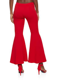 Shop brands up to 70% off. Crepe Knit Pull On Flared Pants Red Flare Pants Dress Pant Flared