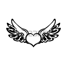 Tatouage aile est considéré comme le symbole des anges et symbolisent la beauté divine et l'innocence. Aile D Ange Dessin Tatouage De Coeur Vecteur Illustration Aile D Ange Dessin Ailes D Ange Ailes Tatouage