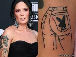 Colors are usually done in traditional black and white, but pink and brown coloration's are on the rise. Halsey S 29 Tattoos Meanings Steal Her Style