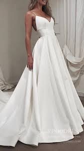 Simple Bridal Dresses White Long Sleeve Dress Debs Dresses Black And W Dearmshe In 2020 Deb Dresses Simple Bridal Dresses Wedding Dresses Satin