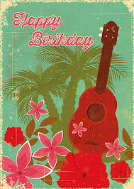 Разные песни happy birthday to you. 4 Greeting Cards Hawaiian Happy Birthday Hawaiian Birthday Ukulele Glittercard Ebay