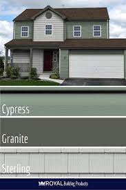 Alside cypress creek variegated siding colors). Crisp Green Exteriors Royal Woodland In Cypress Paired With Portsmouth Cedar Shingles And Granite Trim House Exterior Building Siding Exterior Siding