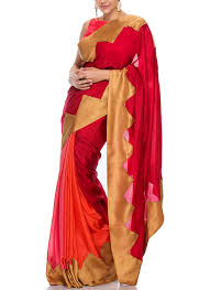 Burgundy gold chevron elegant party tissue paper. Mandira Bedi Pink Peach And Maroon Saree With Chevron Border Shop Sarees At Strandofsilk Com