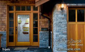 They fit into tighter spaces than our hinged doors because their panels don't interfere with your room or patio. Triptic 3d Glass Front Doors Exterior Glass Doors Glass Entry Doors Rustikal Eingang Sonstige Von Sans Soucie Art Glass