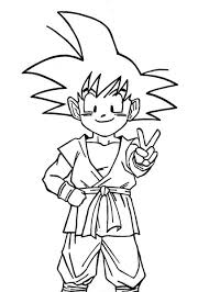 Goku Para Colorear Descubierto por @dbshype en twitter, goku es visto con una camiseta negra, pulseras y cinturón. goku para colorear