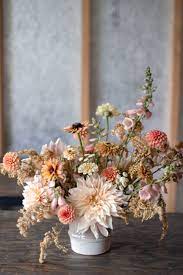 Cream Peach And Soft Yellow Late Autumn Wedding Centerpiece Fall Floral Arrangements Flower Arrangements Wedding Floral Centerpieces