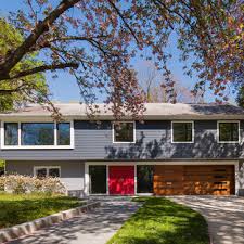 The worst possible thing you can do to a midcentury modern home's exterior is paint over the original stone or put up vinyl siding or stucco over the wood, said veteran real estate agent eric benjamin of keller williams realty, inc. Blue House Color Midcentury Exterior Photos Houzz