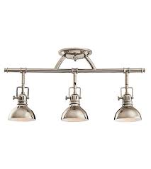 {two winners, you guys.} pictured here: Kichler 7050pn Hatteras Bay 3 Light 120 Polished Nickel Rail Light Ceiling Light
