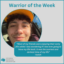 This week's warrior is Hannah. Here's her story… Hannah, a 23-year-old from  Louisiana, was diagnosed with Occipital Neuralgia (ON) in 2021 and has been  navigating life with chronic pain ever since. Her
