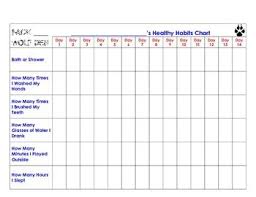 cub scout wolf den achievement 3a healthy habits chart