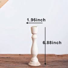 Illuminate a romantic dinner with glowing taper holders in an opulent candelabra shape, or choose a geometric candle holder set in colorful layers of marble for a. Unfinished Retro Wooden Taper Candle Holder Decorative Candlestick Holder For Home Dining Wedding And Party 6 88 X 2 48 1 96 Grandado