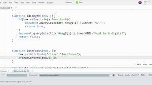 Javascript - Validate Form Input For Length And Whether It Is A Number -  Youtube