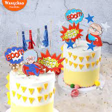 Looking for easy ways to use pictures as party decorations? Cartoon Double Layer Old Grandpa Grandma Super Hero Theme Happy Birthday Cake Topper Party Decoration Accessories Cake Decorating Supplies Aliexpress