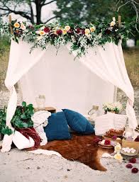 Anniversary party themes run the gamut from traditional and classic to colorful and creative. Bohemian Beach Anniversary Party Green Wedding Shoes