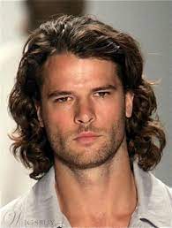 Men S Medium Brown Natural Wave Lace Front Wig 100 Human Hair 10 Inches Long Hair Styles Men Men S Long Hairstyles Long Curly Hair