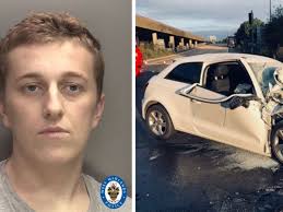 130mph car thief pulled from burning Audi after ploughing into Eddie  Stobart lorry in M6 police chase