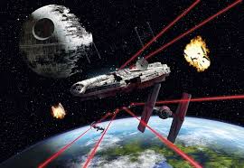 Can probably be printed in other material. Fototapete Star Wars Millennium Falcon Von Komar Fototapete De