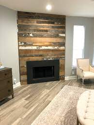 Made from beautiful rough sawn pine, stained in a rich no voc color and finished with 3 layers of eco friendly topcoat. Reclaimed Wood Fireplace Made In The Shade