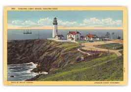 The yaquina bay lighthouse (the one in this review) was only in service for a few years in the 1870's. Newport Oregon Yaguina Head Lighthouse Vintage Grusskarten Echte Postkarten Online Versenden