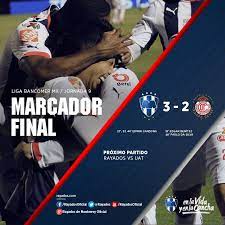 Termina El Partido Los Rayados Logran El Triunfo En La Jornada 9 Marcador Final Club De Futbo Club De Futbol Monterrey Rayados De Monterrey Liga Bancomer