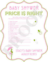 Well, since the items are quite a lot, we can buy costly things, like a dollar each. Personalized Price Is Right Baby Shower Game Pink By Poshpapetiere 10 00 Baby Shower Printables Baby Shower Games Baby Shower