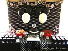 Black And White Theme Birthday Party Piggyinpolkadots Com Wwe Birthday Party Birthday Party Themes Bday Party Theme